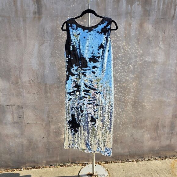 Eva Mendes Collection LEANN MIDI Sequin Sleeveless SHEATH Dress - Picture 2 of 6